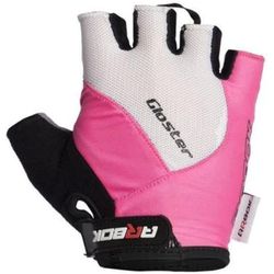 Luva Dedo Curto Arbok Gloster Rosa / Branco / Pret... - Station Bike