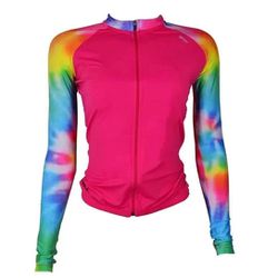 Camisa Manga Longa Elite Rosa Manga Colorida - 42... - Station Bike