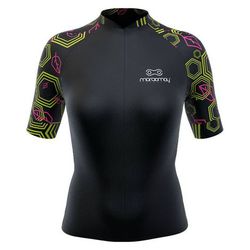 Camisa Manga Curta Marcio May Feminina Black Geome... - Station Bike