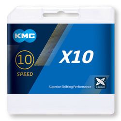 CORRENTE 10V KMC X10 116L ELOS CROMADOS - 34090200 - Station Bike