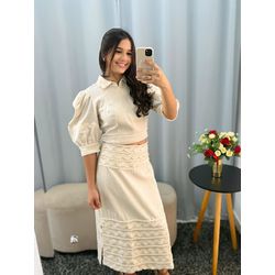 SAIA LINHO BORDADA - 34358 - Stefania