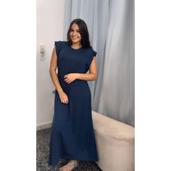 VESTIDO MALHA AZUL MARINHO - 34322 - Stefania