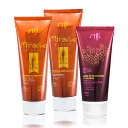 KIT CACHEADOS E UMECTADOS SHAMPOO MASCARA LEAVE-IN... - STIJL 