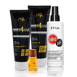 KIT TRATAMENTO POS MECHA SH. MASC. FLUIDO OLEO - R... - STIJL 