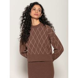 Blusa Fio Pluma c/ Padronagem Geométrica Biamar Ma... - STILOMOR