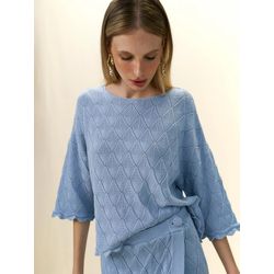 Blusa Tricô Trabalhada Biamar Horizonte - 25624 - STILOMOR