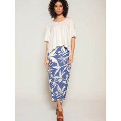 Saia Envelope Floral Biamar Azul - 25653 - STILOMOR