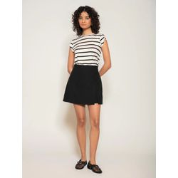 Blusa Viscolycra Listrada Linho Biamar Preto - 256... - STILOMOR