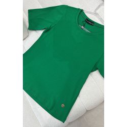 Blusa Malha Canelada Petenatti Verde - 26131 - STILOMOR
