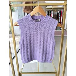 Regata Trico Trabalhada Lilas - 28132 - STILOMOR