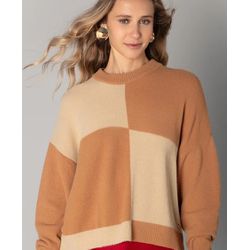 Blusa Fio Pluma Abenção Caramelo - 21576 - STILOMOR