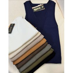 regata canelada malha biamar branco - 26440 - STILOMOR