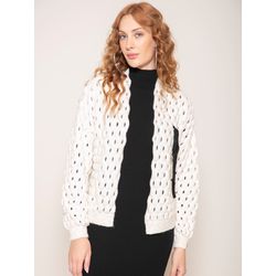 Casaco Ponto Colmeia Biamar Branco - 28439 - STILOMOR