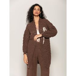 Casaco Alongado em Ponto Vazado c/ Detalhe de Laço... - STILOMOR