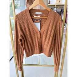 Casaqueto Trico Trabalhado Caramelo - 28106 - STILOMOR