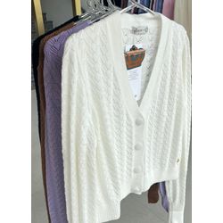 Casaqueto Trico Trabalhado Branco - 28105 - STILOMOR