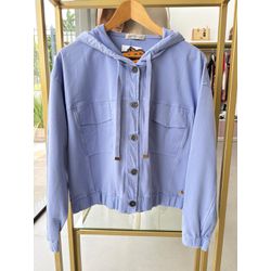 Jaqueta Moletom c/ Sarja Azul Pastel - 28127 - STILOMOR