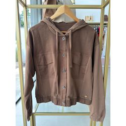 Jaqueta Moletom c/ Sarja Camurça - 28129 - STILOMOR