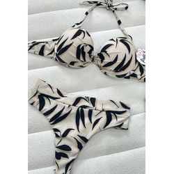 Biquini Areia Estampado Folhas - 19460 - STILOMOR