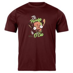 Camiseta Masculina Bordô Zé Povinho é o Cão Stillo... - Stillo's Brother