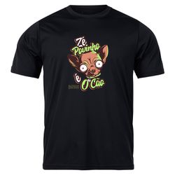 Camiseta Masculina Preta Zé Povinho é o Cão Stillo... - Stillo's Brother