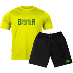 Kit Camiseta e Bermuda Moletom Brasil Stillo's Bro... - Stillo's Brother
