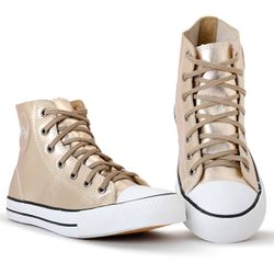 Bota Feminina Couro Legítimo New York - Ouro - ST1... - St. Lucy