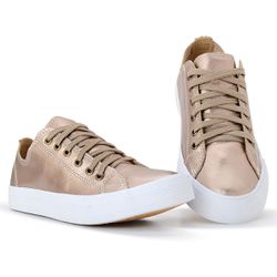 Tênis Feminino em Couro Legítimo Elisabeth - Bronz... - St. Lucy