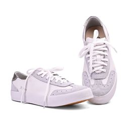 Tênis Feminino em Couro Legítimo Vivienne - Branco... - St. Lucy