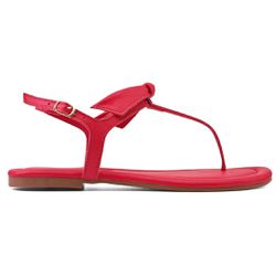 Rasteira Flat em Couro Legítimo - Vermelho - ST77V... - St. Lucy