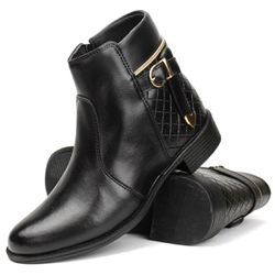 Bota 0207 PTO cano curto com ziper - 0207.PTO - STREETWALKER