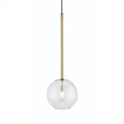  Pendente Upper Redondo Ø25x75cm Metal e Vidro - K... - Studio Arqcasa