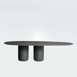 Mesa de Jantar Semente Ebanizada Preta Organica - Studio Arqcasa