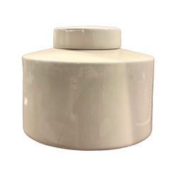 Potiche de Cerâmica Bege Celadon - Studio Arqcasa