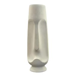 Vaso em Louça Estátua Moai Branco - Salvattore - Studio Arqcasa