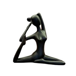 Escultura Yoga em Louça Preta - Studio Arqcasa