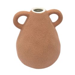 Vaso em Cerâmica Texturizado - Terra Cota - Studio Arqcasa