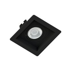 Spot Embutido Recuado MR16 Quadrado Preto GU10 - S... - Studio Arqcasa