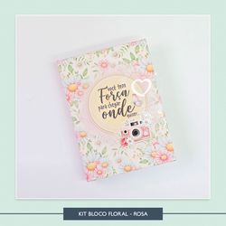 Kit Bloco Floral - Rosa - KBF633 - Studio Office K