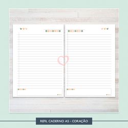 Refil Caderno A5 - Coração - RMC118 - Studio Office K