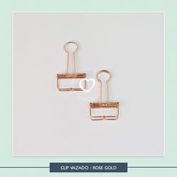 Clip Vazado - Rose Gold - CV014 - Studio Office K
