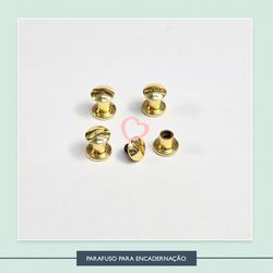 Parafuso para encadernação - 0,5 cm Latonado - PAR... - Studio Office K