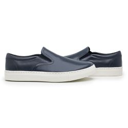 Sapato Loafer Guitte Iate Azul Marinho Couro Legít... - SENHOR DOS CALÇADOS