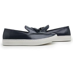 Sapato Loafer Guitte Bambulim Azul Marinho Couro L... - SENHOR DOS CALÇADOS
