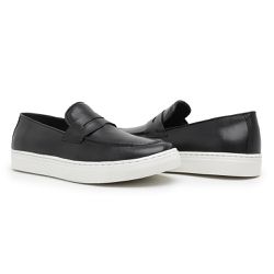 Tenis Casual Idealle Penny Loafer Gravata Preto Co... - SENHOR DOS CALÇADOS