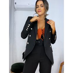 Blazer Inspiração Balmain Preto