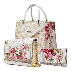 Kit Com 2 Bolsas Femininas Transversais e 1 Cartei... - Atacado Leandrinho