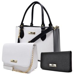 Kit Com 2 Bolsas Femininas Transversais e 1 Cartei... - Atacado Leandrinho