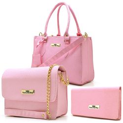 Kit Com 2 Bolsas Femininas Transversais e 1 Cartei... - Atacado Leandrinho