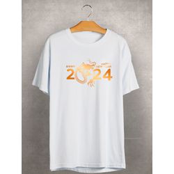 Camiseta Estampada Frente Ano Novo Dragão 2024 - N... - Atacado Leandrinho